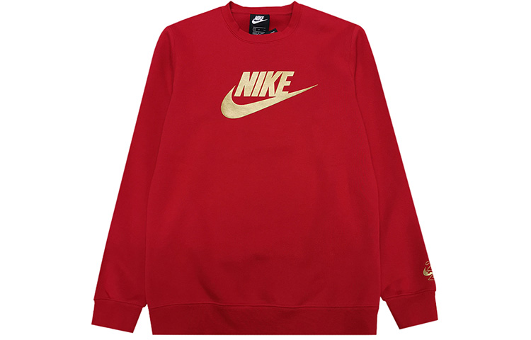 Nike Logo Embroidered Loose Fit Crewneck Sweatshirt Red CU4534-687