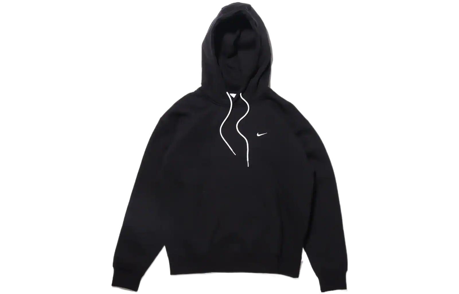 Nike Logo Embroidered Pullover Hoodie Black Fleece DA0316-010