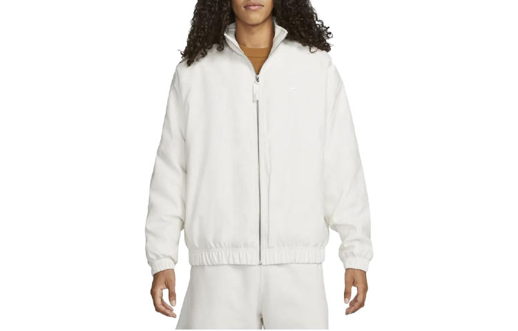 Buy 耐克刺绣标志灰白配色宽松版型短款棉夹克男款 DN1267-030