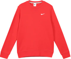 Nike Logo Embroidered Solid Color Sweatshirt Red () 623459-657 Nike Logo Embroidered Solid Color Sweatshirt Red () 623459-657