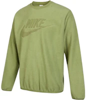 Nike Logo Fleece-Lined Pullover Sweatshirt Green Casual Wear DQ4889-334 Nike Logo Fleece-Lined Pullover Sweatshirt Green Casual Wear DQ4889-334