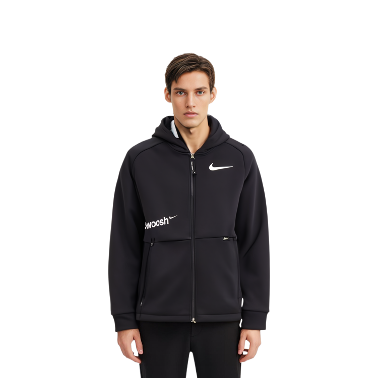 Nike Logo Graphic Zip Hoodie Jacket Black FB1912-010 圖 6