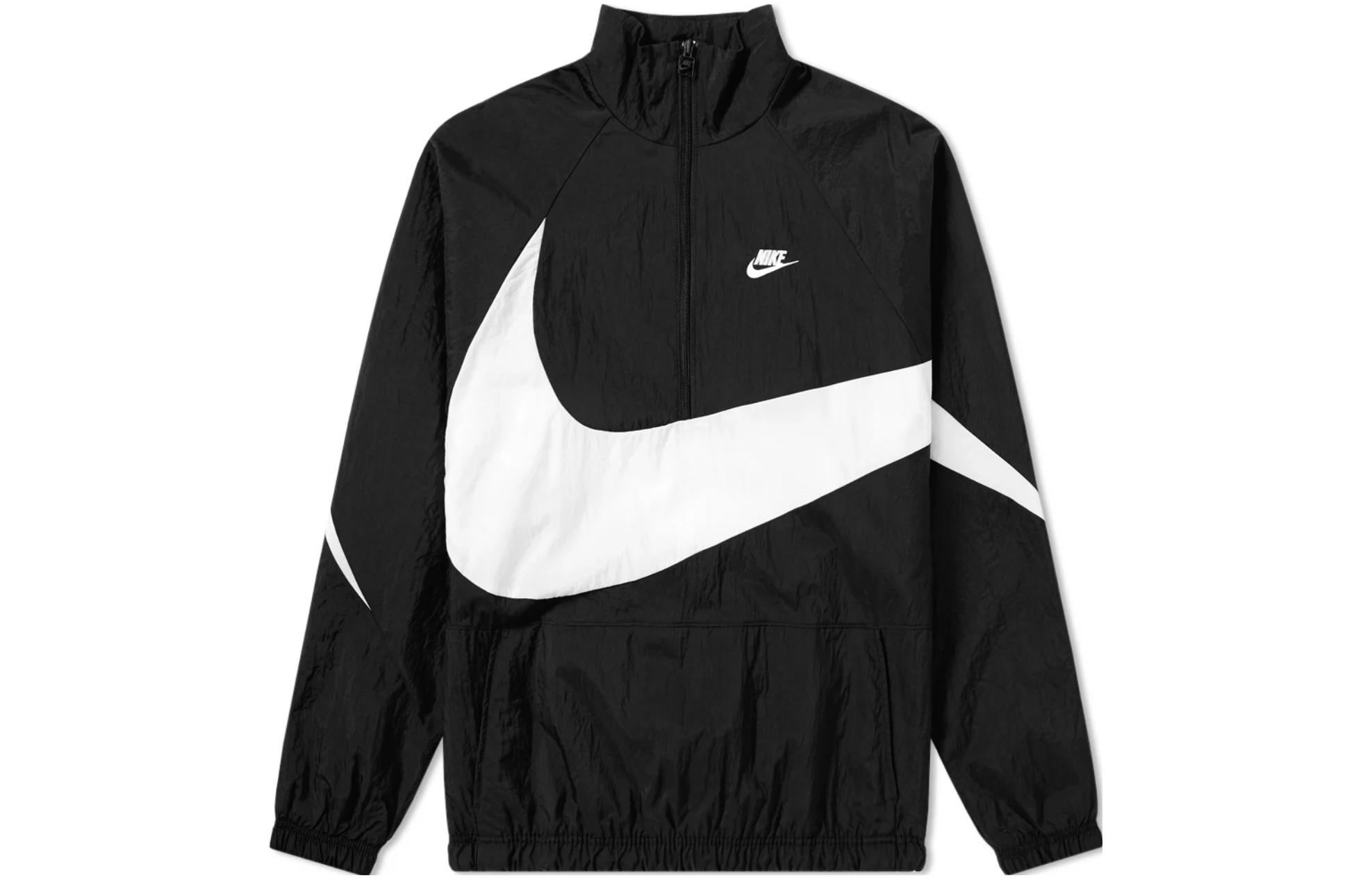 Nike Logo Half-Zip Colorblock Jacket  Black AJ2696-010