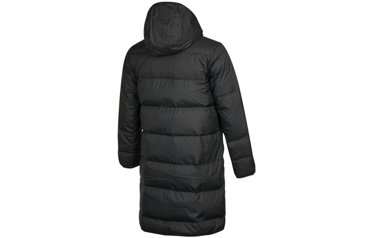 Lookbook 耐克标志中长款冬季羽绒服黑色连帽夹克 DD6789-010