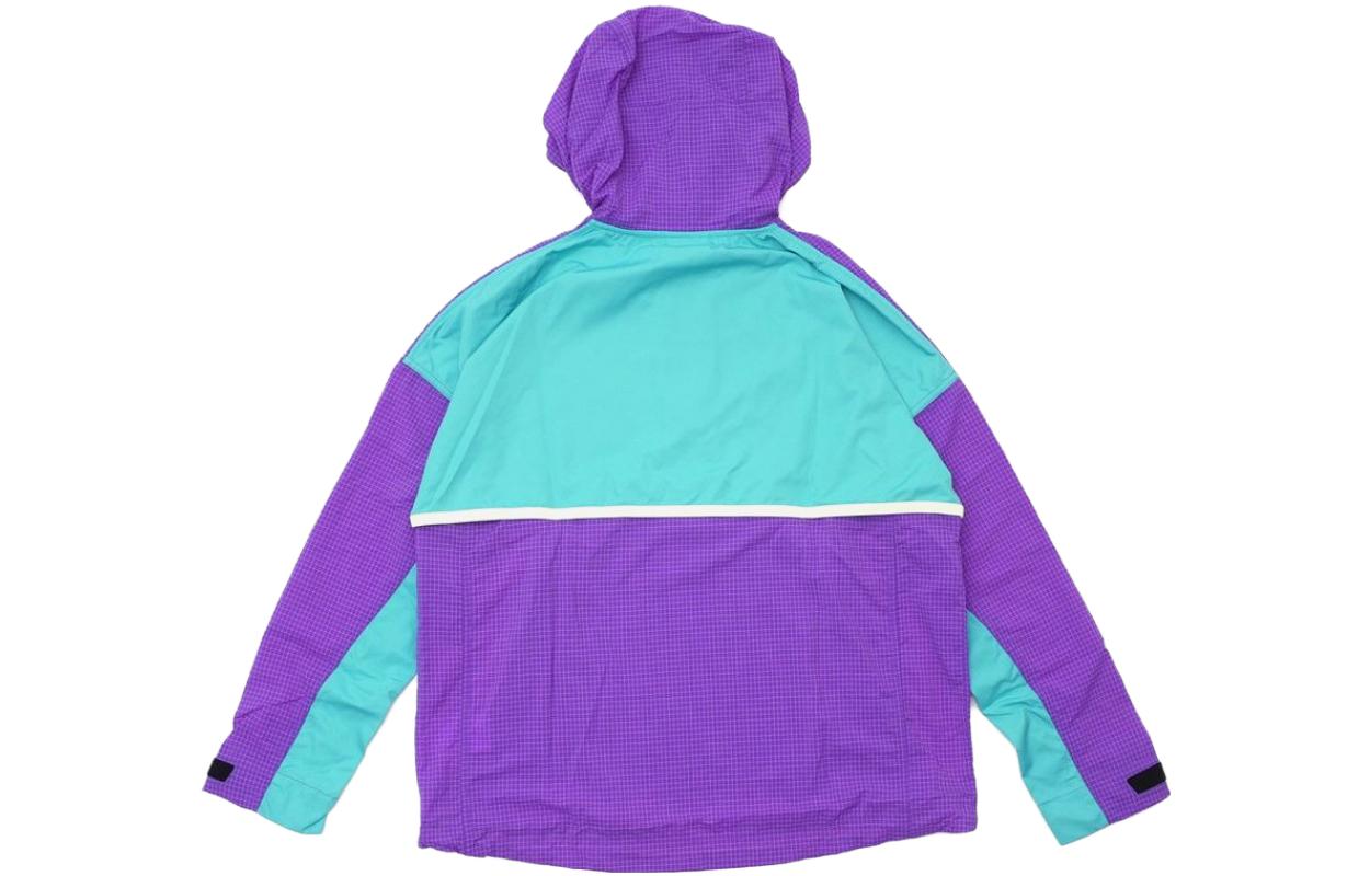 Lookbook Nike Logo Print Hoodie Warna Ungu Lengan Panjang - Jaket Pullover Colorblock 931907-560