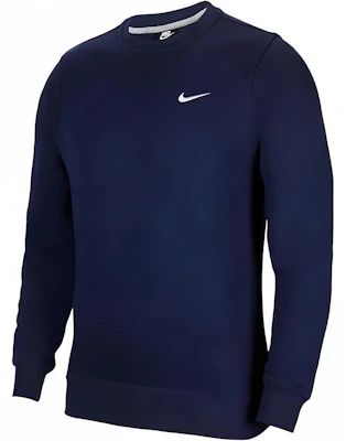 Nike Logo Print Crewneck Sweater Lengan Panjang Warna Biru Tua 623459-410 Buy Nike Logo Print Crewneck Sweater Lengan Panjang Warna Biru Tua 623459-410