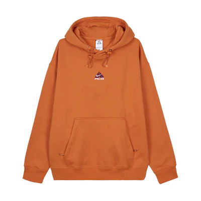 Nike Logo Print Long Sleeve Hoodie Unisex - Orange DH3088-893
