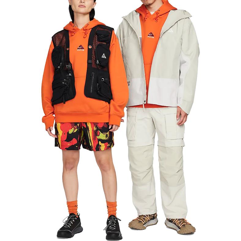 Nike Logo Print Long Sleeve Hoodie Unisex - Orange DH3088-893 圖 4