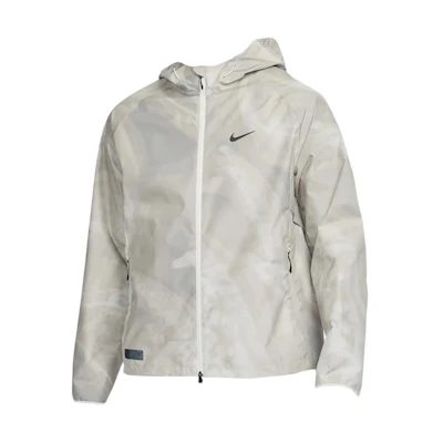 Nike Logo Print Zip-Up Hoodie Jacket Men’s Grey/White FB8550-030