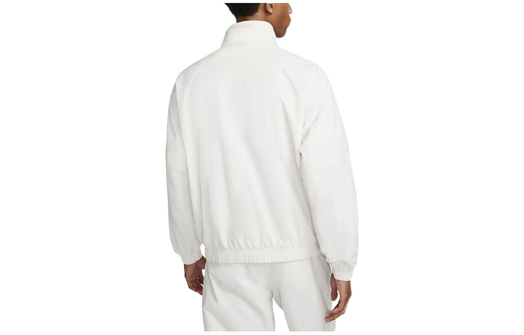 Nike Logo Print Zip-Up Retro Stand Collar Jacket White DQ5201-030 圖 3