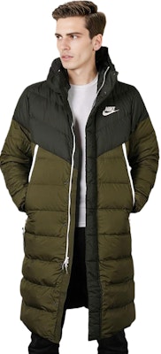 Nike 綠色連帽長版羽絨外套 男款 AA8854-355 Lookbook Nike 綠色連帽長版羽絨外套 男款 AA8854-355