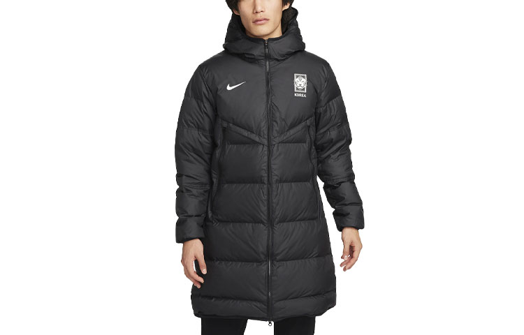 Nike Logo Printed Long Sleeve Hooded Down Jacket  Black DQ0915-010