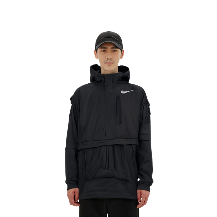 Nike Logo Printed Oversized Pocket Hoodie Jacket Black CT2197-010 圖 4