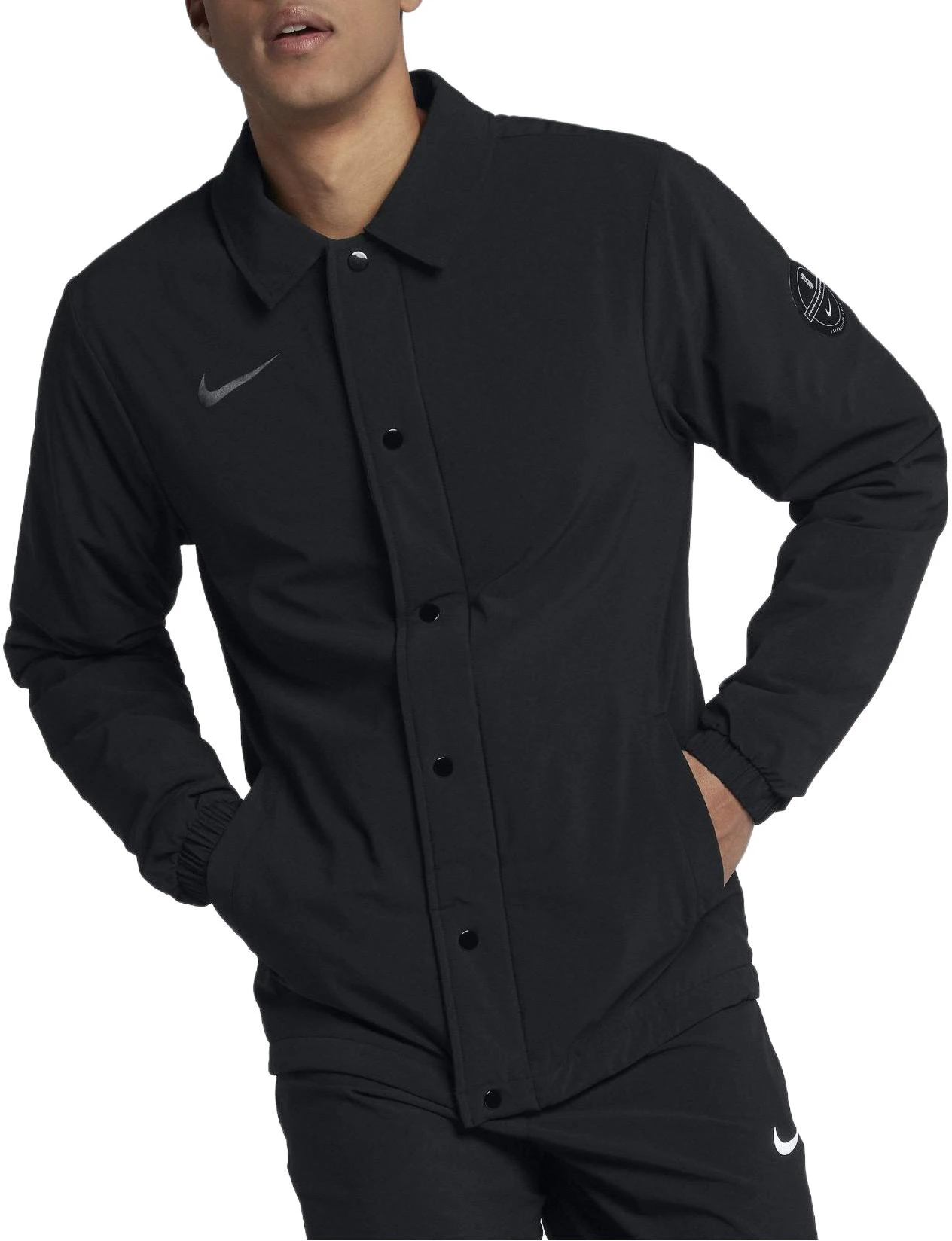 nike-logo-printed-polo-collar-button-up-jacket-black-890654-010