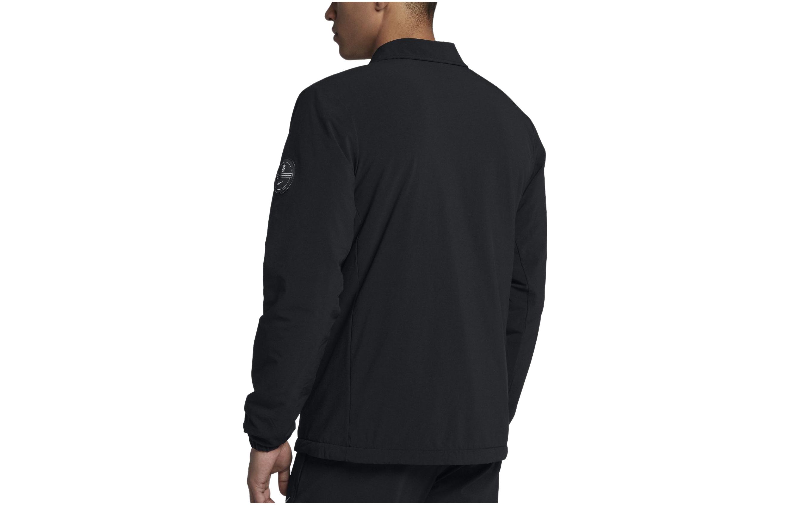 Lookbook 나이키 로고 프린트 폴로 칼라 버튼업 자켓 블랙 890654-010