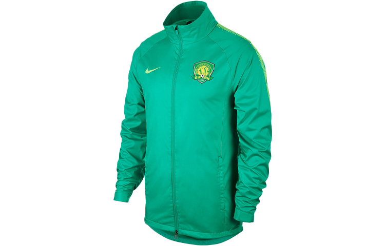 Nike Logo Printed Retro Stand Collar Training Jacket Green Menswear AR4519-324