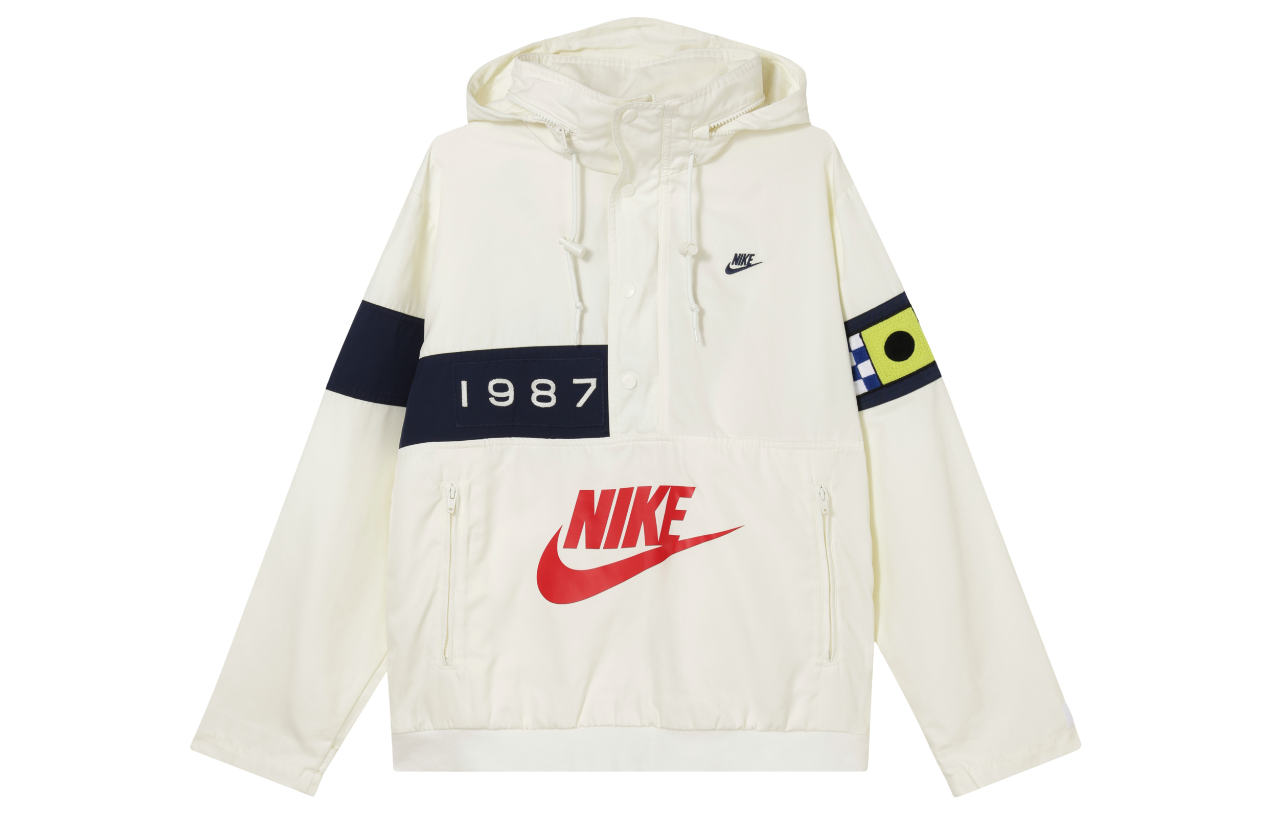 nike fleece drawstring hooded jacket