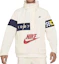 Order Nike Jaket Hoodie Putih Logo Cetak dengan Tali Serut dan Kancing Single-Breasted. DA0367-133