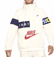 Lookbook Nike 經典標誌印花連帽抽繩單排扣外套 白色 DA0367-133