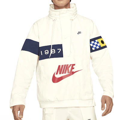 Nike Jaket Hoodie Putih Logo Cetak dengan Tali Serut dan Kancing Single-Breasted. DA0367-133 Lookbook Nike Jaket Hoodie Putih Logo Cetak dengan Tali Serut dan Kancing Single-Breasted. DA0367-133