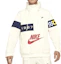 Lookbook Nike Jaket Hoodie Putih Logo Cetak dengan Tali Serut dan Kancing Single-Breasted. DA0367-133