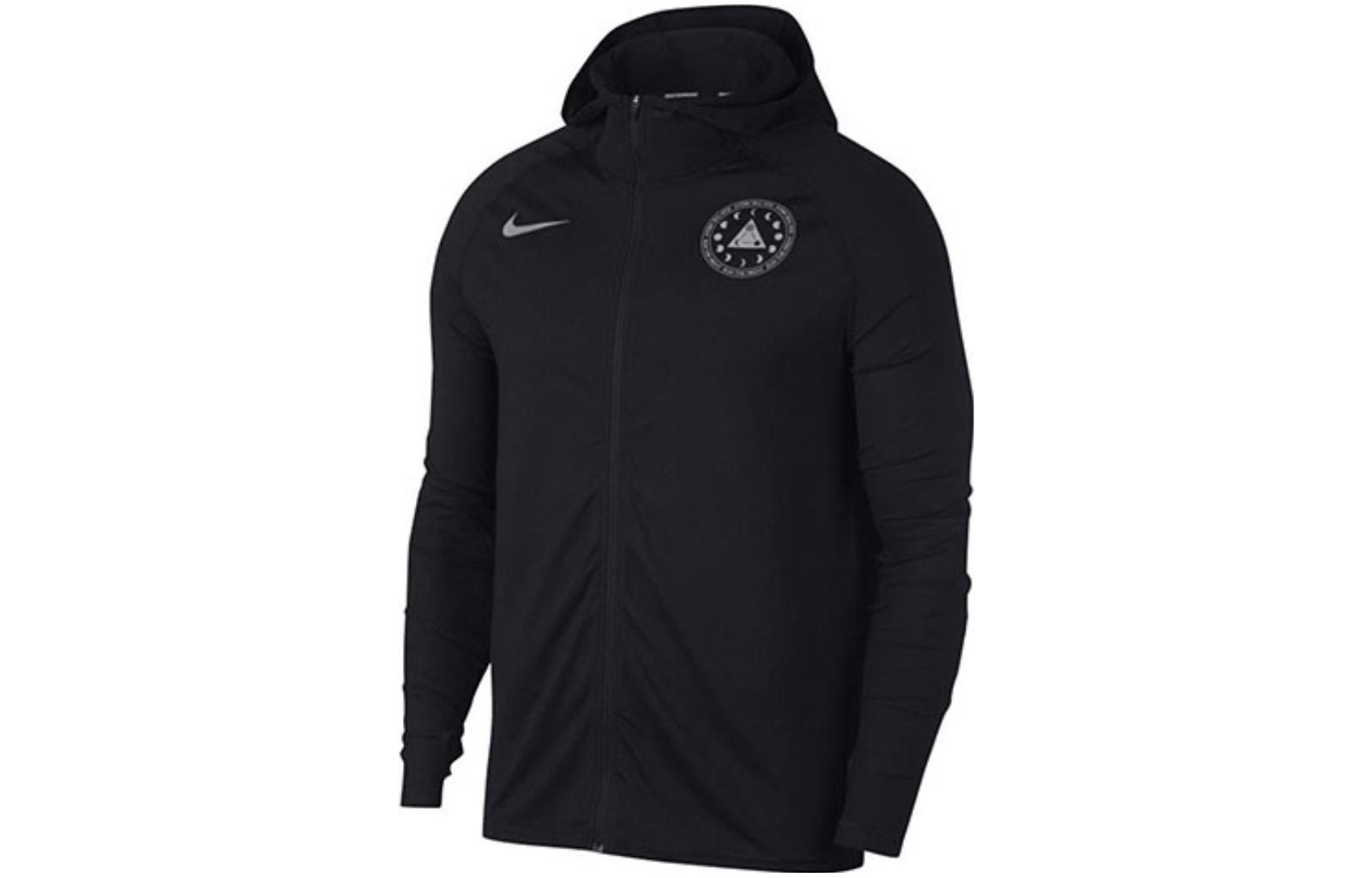 Nike Logo Printed Solid Color Zip-Up Hoodie Jacket Black AV2920-010 圖 2