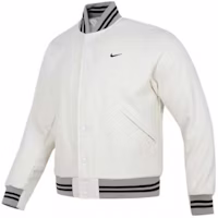 Nike Logo Printed Striped Single-Breasted Jacket Men Phantom Gray/White DQ5011-030 Nike Logo Printed Striped Single-Breasted Jacket Men Phantom Gray/White DQ5011-030