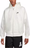 Nike Logo Printed Zip-Up Drawstring Hoodie Jacket White DQ4250-133