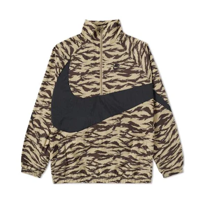 Nike Logo Stand Collar Long Sleeve Jacket Brown Men’s AO0862-235