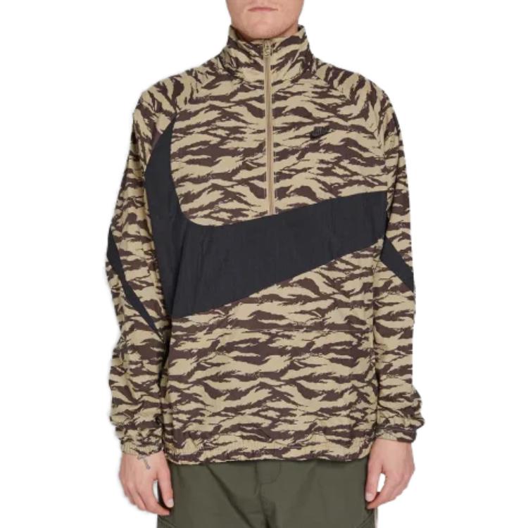 Nike Logo Stand Collar Long Sleeve Jacket Brown Men’s AO0862-235 圖 4