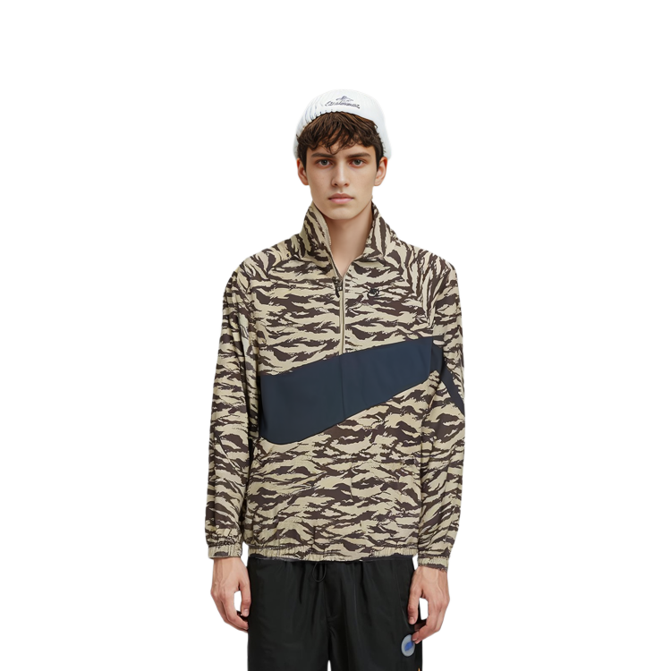 Nike Logo Stand Collar Long Sleeve Jacket Brown Men’s AO0862-235 圖 6