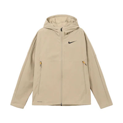 Nike Logo Woven Casual Training Hoodie Jacket Khaki - CU7347-247