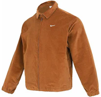 Nike Logo Zip-Up Corduroy Jacket Brown (Asian Fit) Long Sleeve DX9071-270 Nike Logo Zip-Up Corduroy Jacket Brown (Asian Fit) Long Sleeve DX9071-270