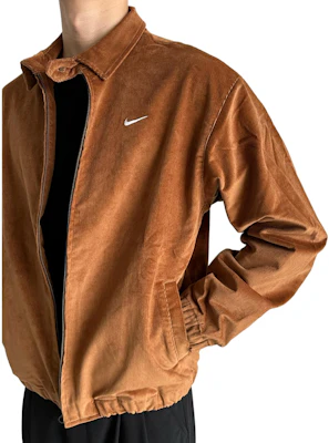 耐克标志拉链灯芯绒夹克棕色(亚洲版)长袖 DX9071-270 Sizing 耐克标志拉链灯芯绒夹克棕色(亚洲版)长袖 DX9071-270