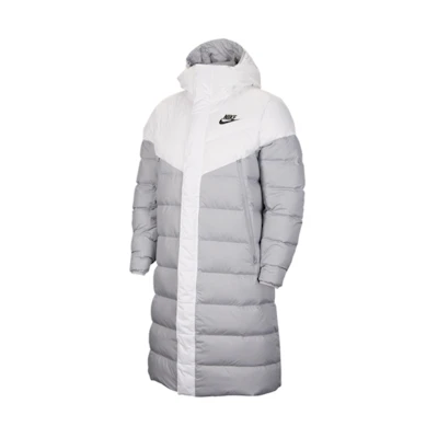 Nike Long Down Filled Hooded Coat Wolf Grey (Winter Outerwear) CU0281-100