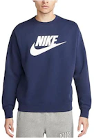 Nike Loose Fit Logo Graphic Crewneck Sweatshirt Blue Colorway DQ4912-410 Nike Loose Fit Logo Graphic Crewneck Sweatshirt Blue Colorway DQ4912-410