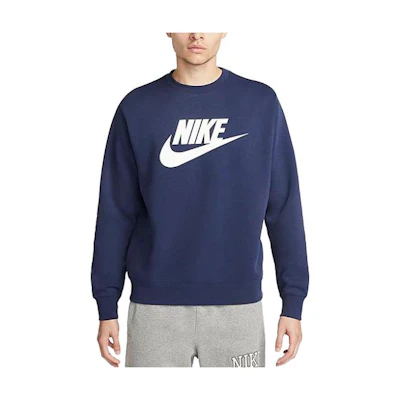 Nike Loose Fit Logo Graphic Crewneck Sweatshirt Blue Colorway DQ4912-410