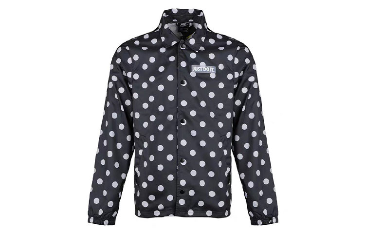 Nike Loose Polka Dot Woven Shirt Jacket for Men - Black CQ8924-010