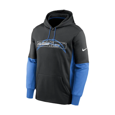 Nike Los Angeles Chargers Color Block Pullover Hoodie Black - 011S10JZ97-05K