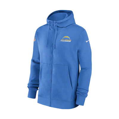 Nike Los Angeles Chargers Sideline Club NFL Full-Zip Hoodie Blue 00MR48Y97-XNN