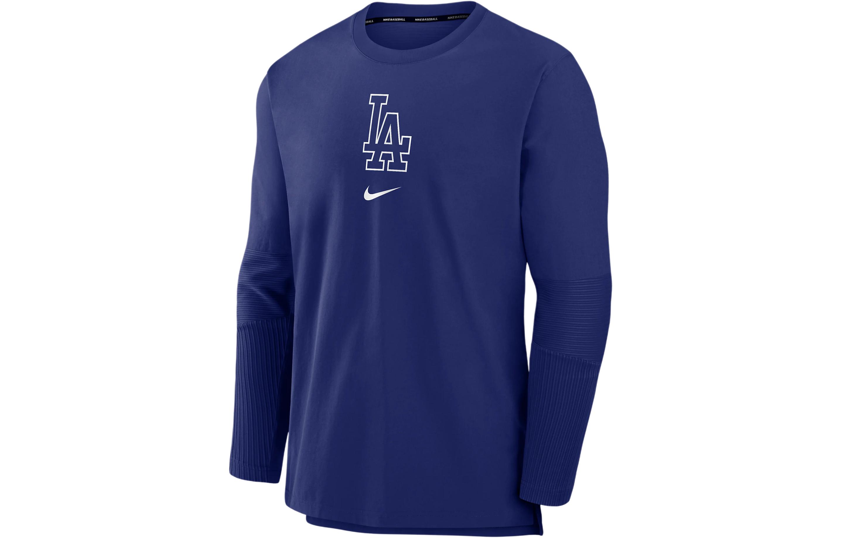 Nike Los Angeles Dodgers Authentic Player Logo Pullover Jacket Men Blue 015C11L6LD-5Z2
