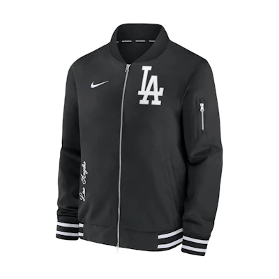 Nike Los Angeles Dodgers Logo Printed Jacket Black Casual Outerwear 015D03AYLD-132