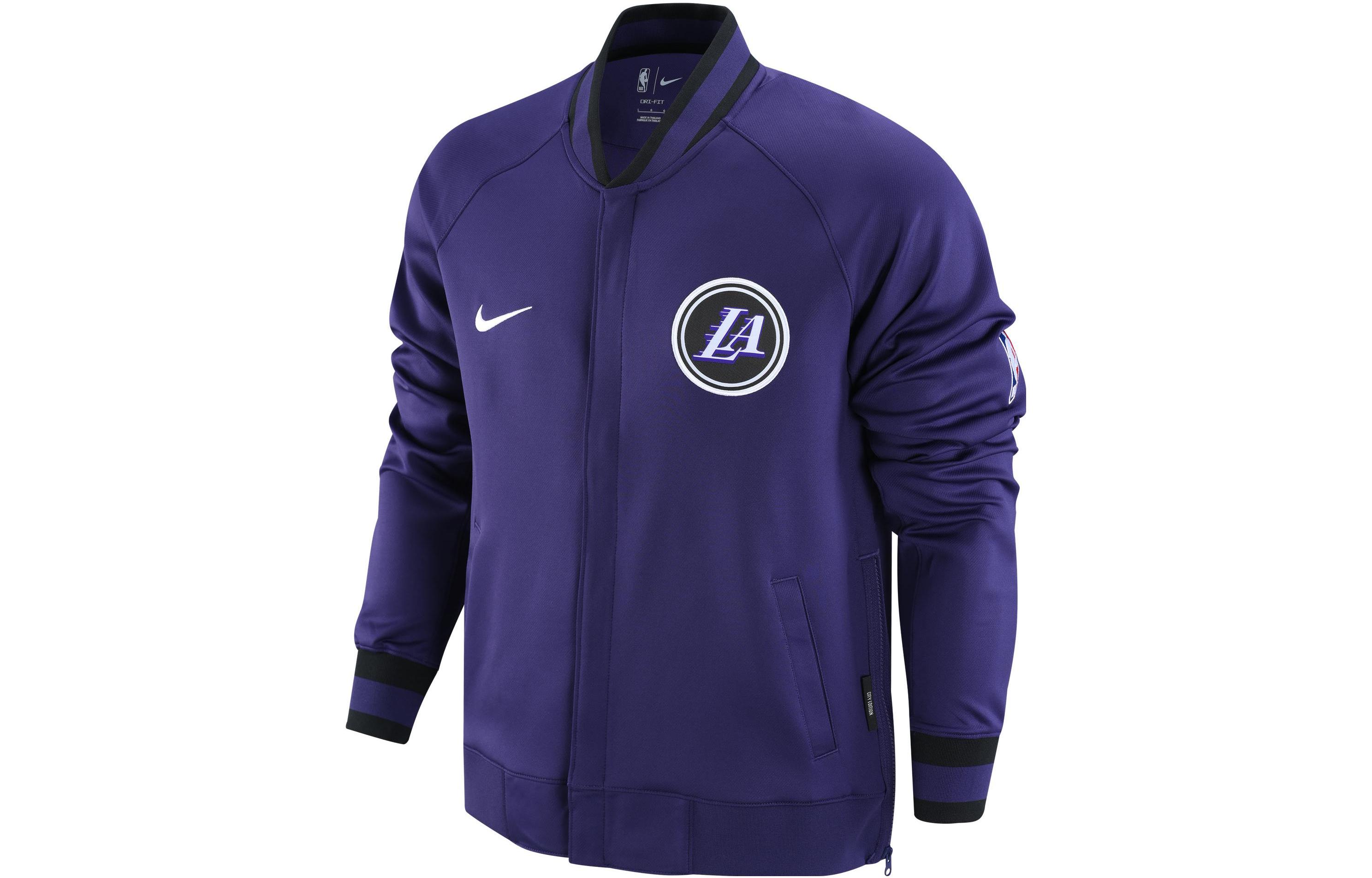 Nike Los Angeles Lakers Purple Quick-Dry Raglan Sleeve Zip Jacket DR2201