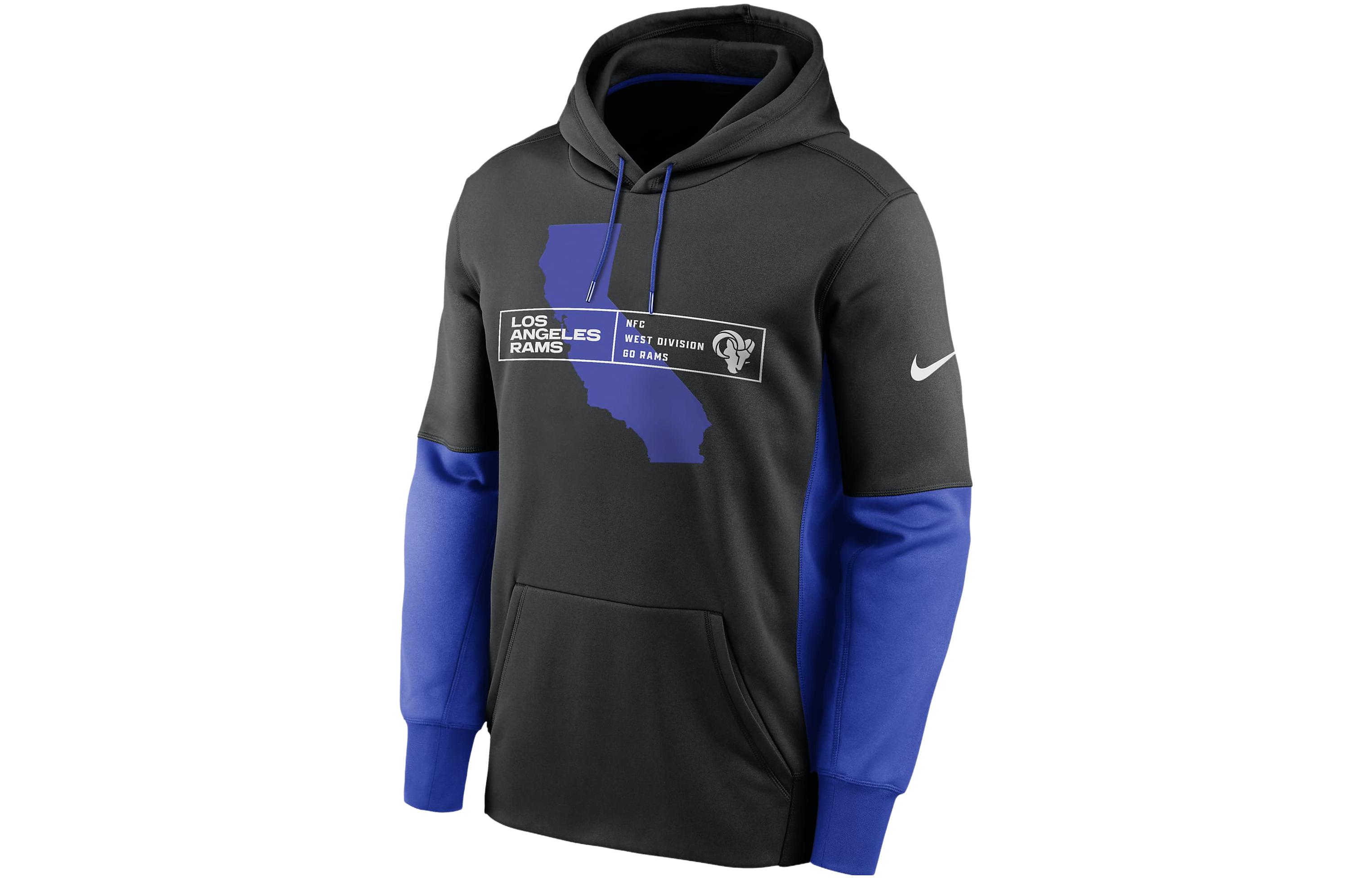 Nike Los Angeles Rams Color Block Logo Hoodie Black () 011S01UE95-05K