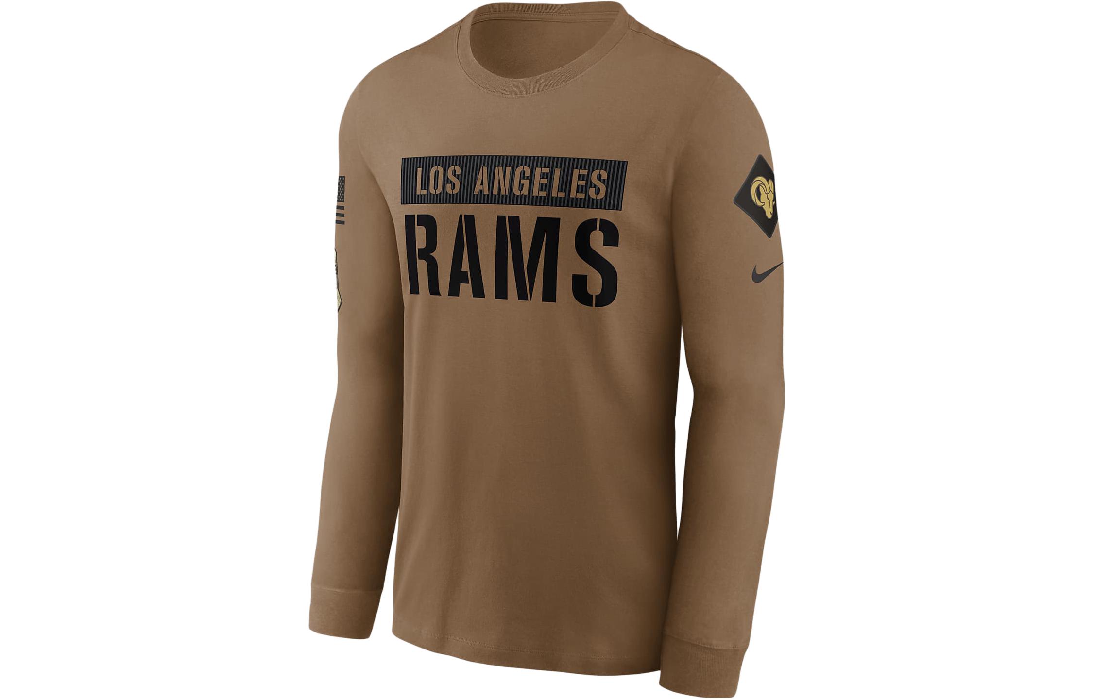Nike Los Angeles Rams Salute to Service Brown Crewneck Sweatshirt NKAC2EAA2I-95D