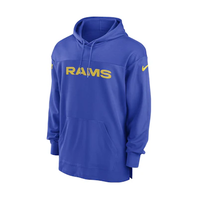 Nike Los Angeles Rams Sideline Logo Hoodie Royal Blue Mens 00MO4NP95-BVK