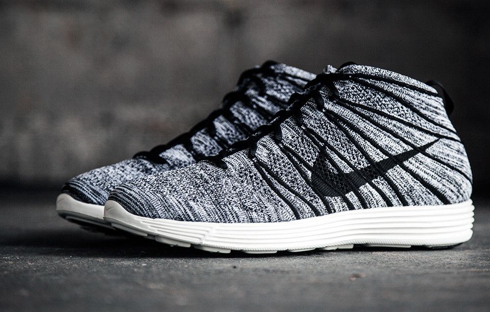 Lookbook 耐吉 Lunar Flyknit Chukka 黑白帆布 灰色