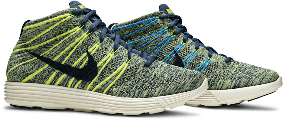 耐吉 Lunar Flyknit Chukka 中隊藍 電光黃 Cheap 耐吉 Lunar Flyknit Chukka 中隊藍 電光黃