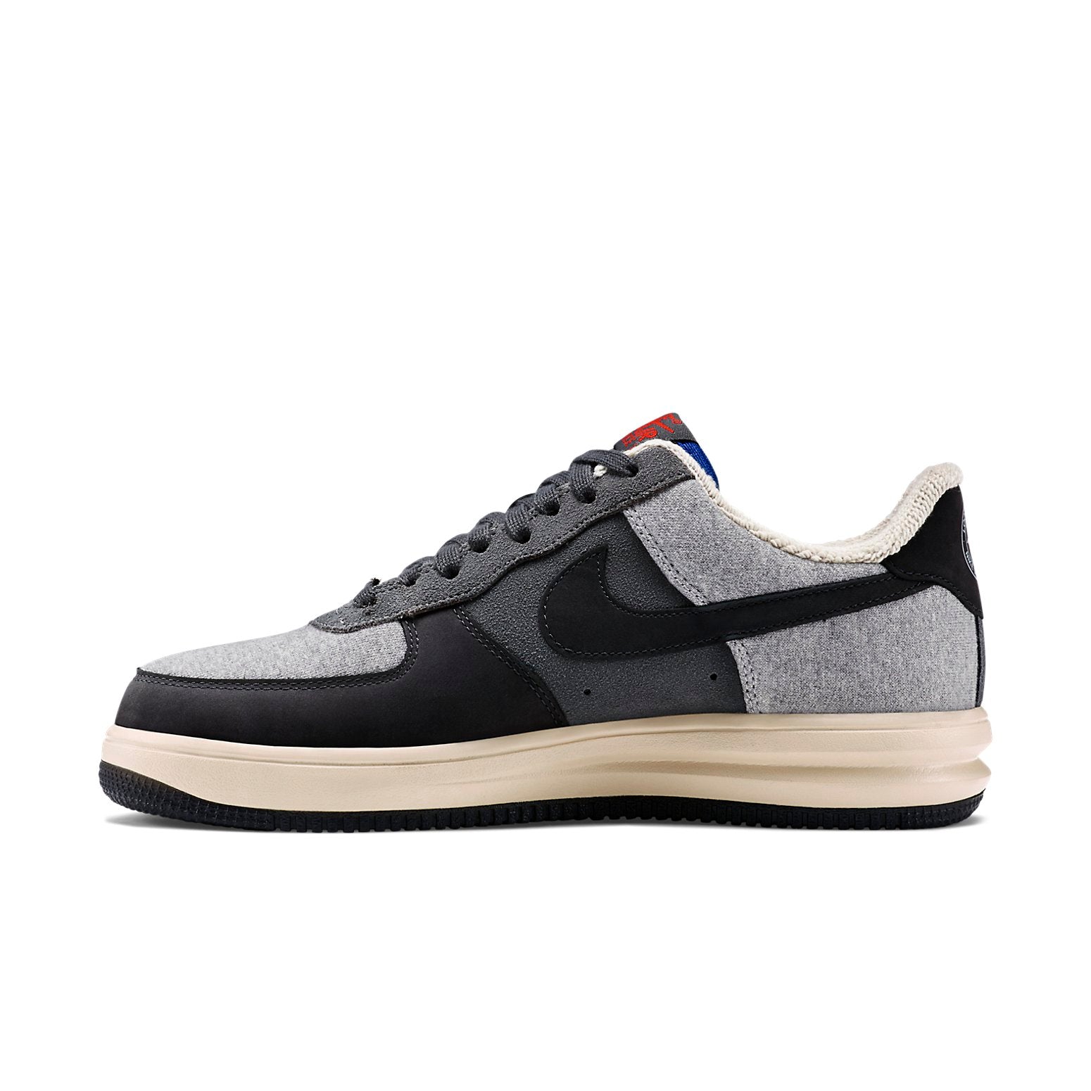 Lookbook Nike Lunar Force 1 Loop Wheeler QS ''Grijze Heather Antraciet Donkergrijs Zand'' 728937-002
