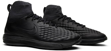 耐吉 Lunar Magista 2 Flyknit FC 簡約舒適 復古休閒 中幫 跑步鞋 男款 黑色 Cheap 耐吉 Lunar Magista 2 Flyknit FC 簡約舒適 復古休閒 中幫 跑步鞋 男款 黑色